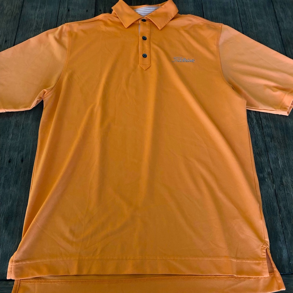 Foot Joy Titleist polo shirt, orange pique
